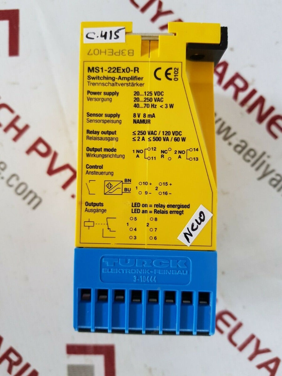 Turck ms1-22ex0-r multi safe switching amplifier