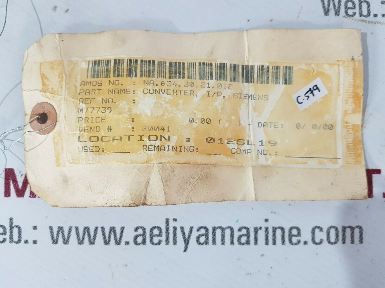 Siemens m 77739- b 1600.00 i/p converter