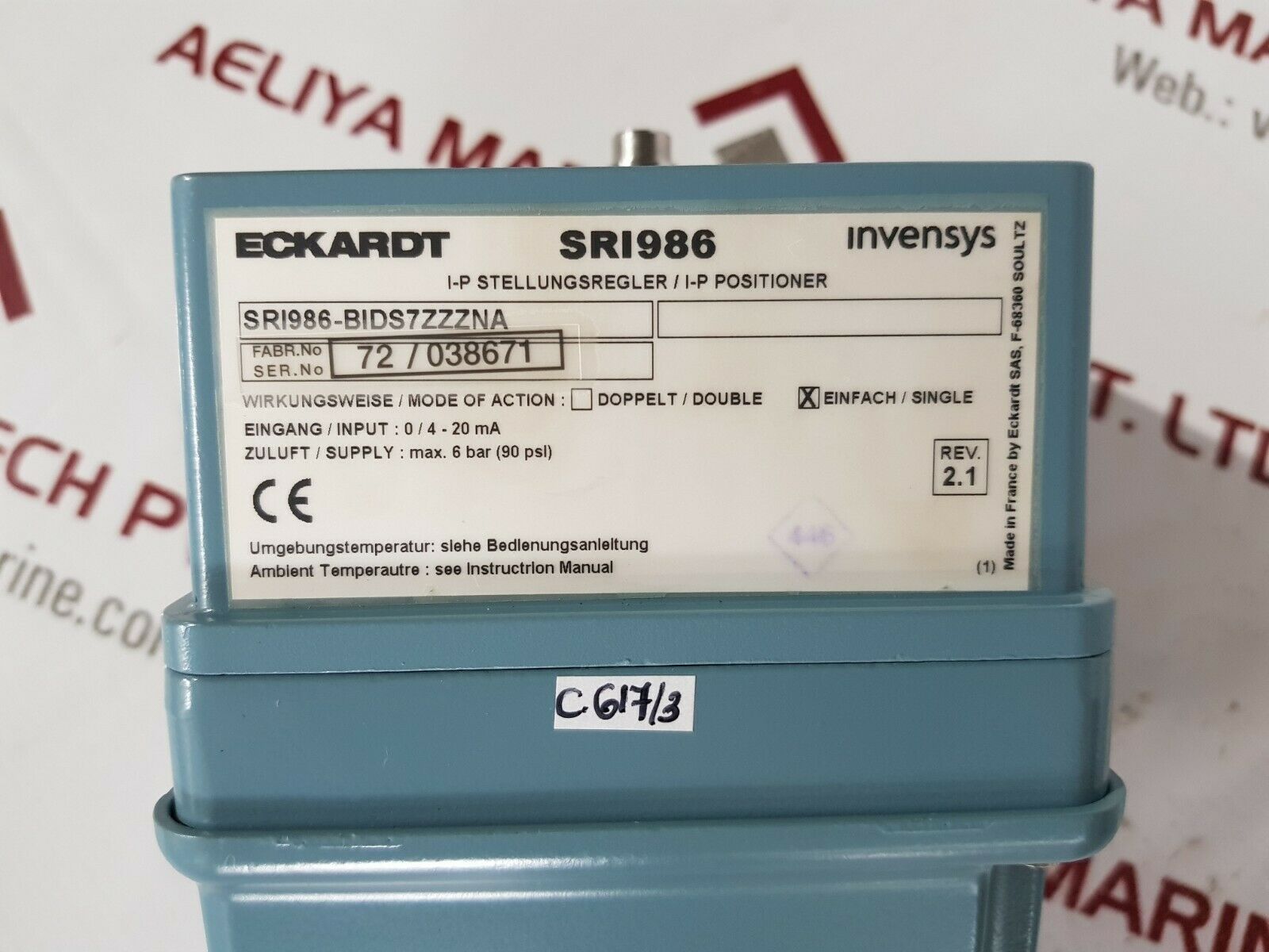 Eckardt sri986-bids7zzzna electro pneumatic
