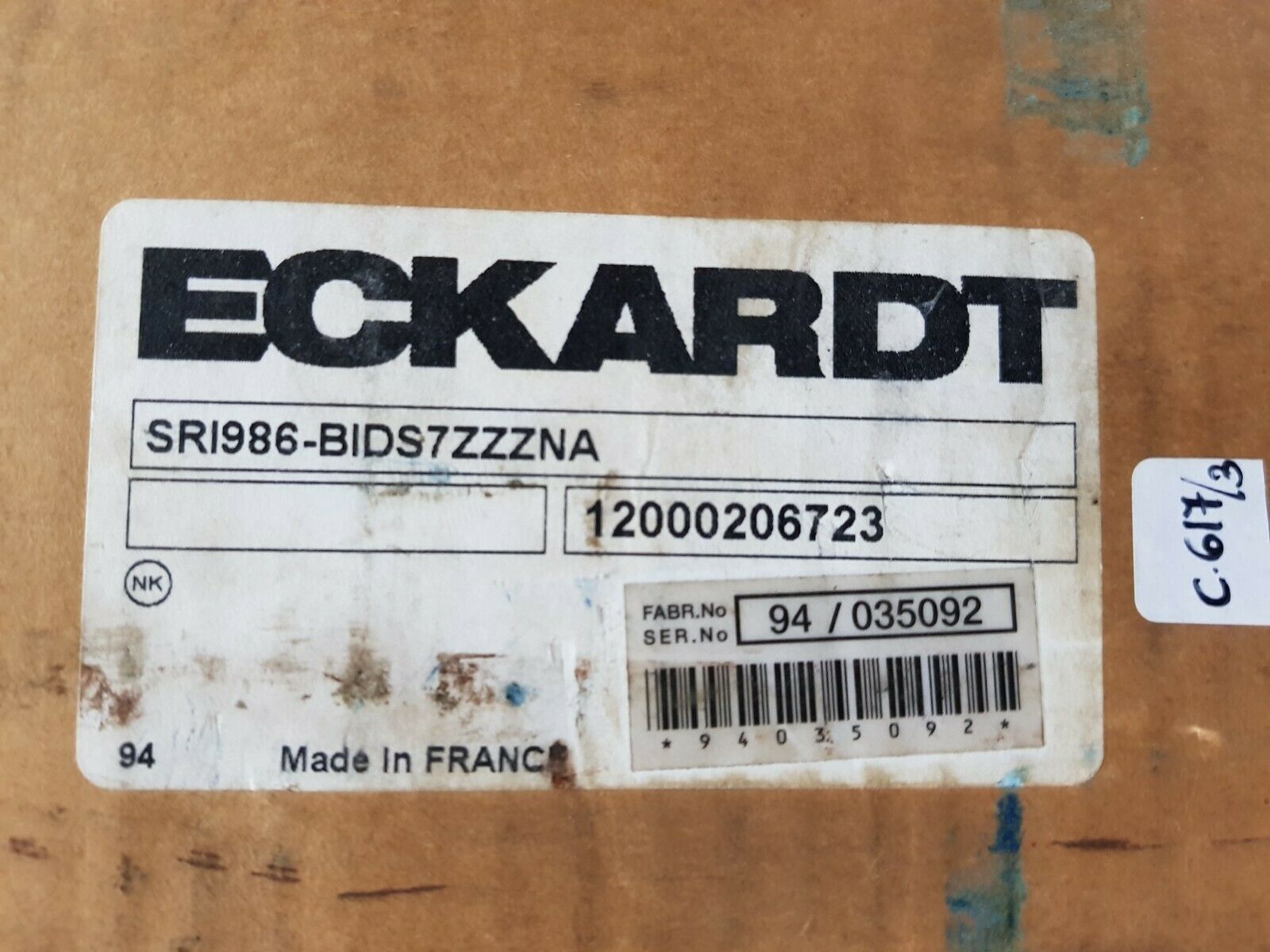 Eckardt sri986-bids7zzzna electro pneumatic