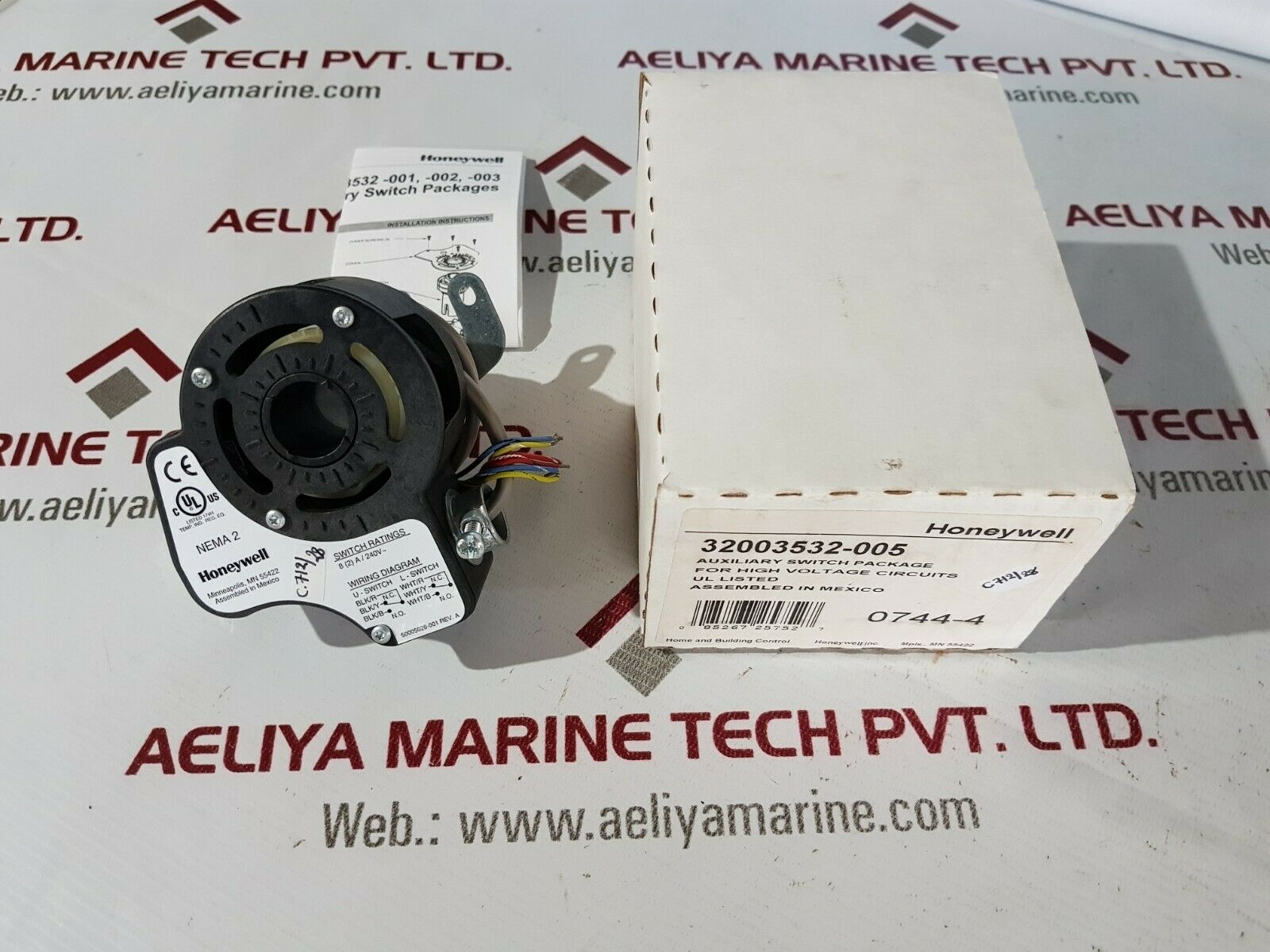 Honeywell 32003532-005 auxiliary switch package for high voltage circuits