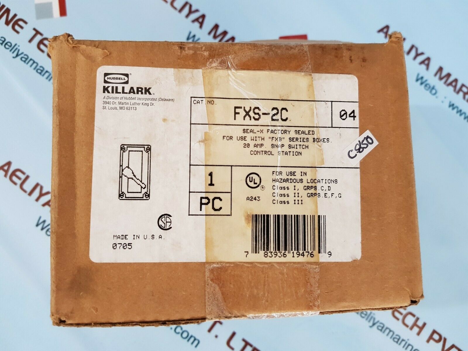 Hubbell Killark fxs-2c seal-x factory sealed tumbler switch controls