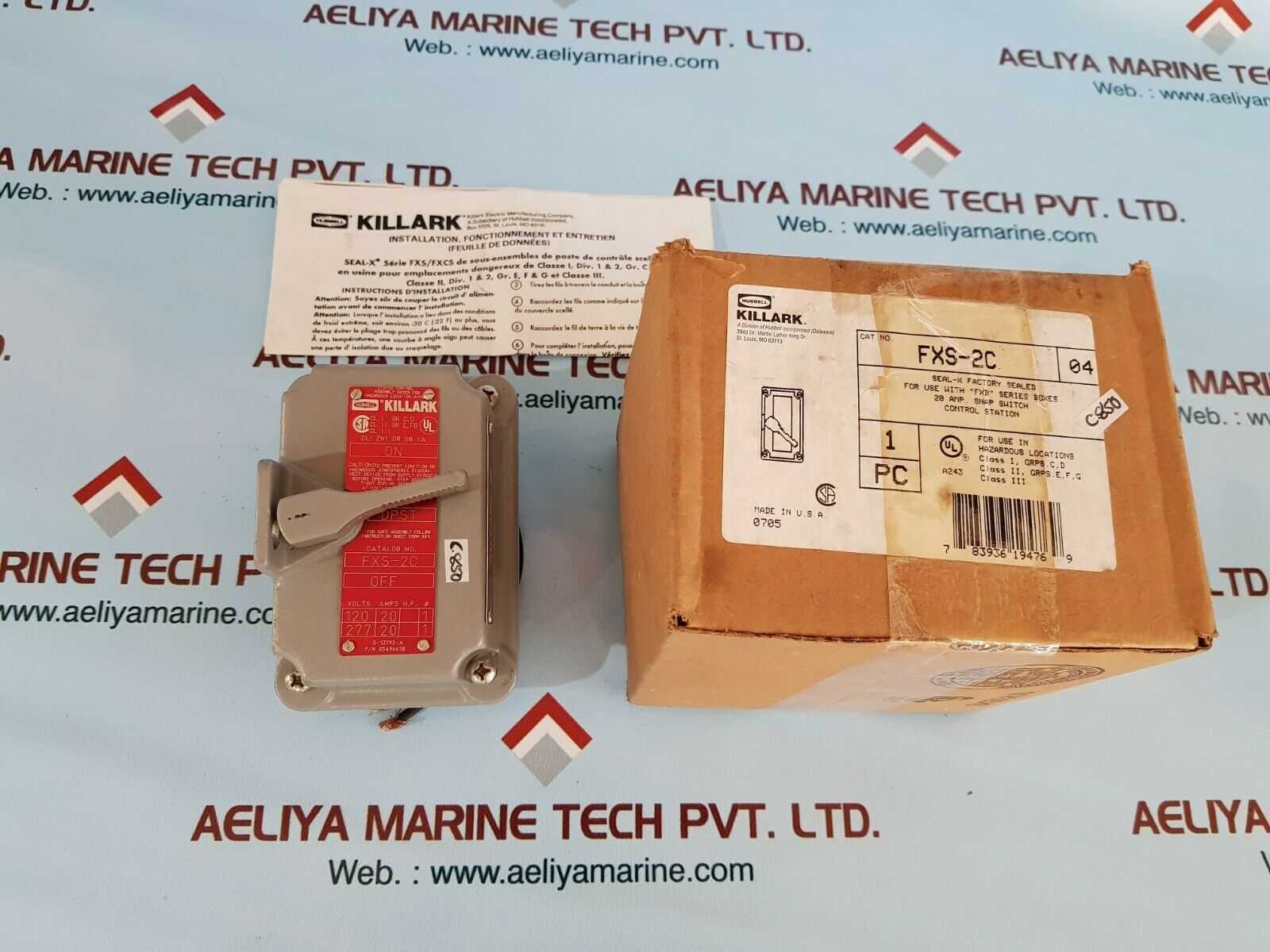 Hubbell Killark fxs-2c seal-x factory sealed tumbler switch controls