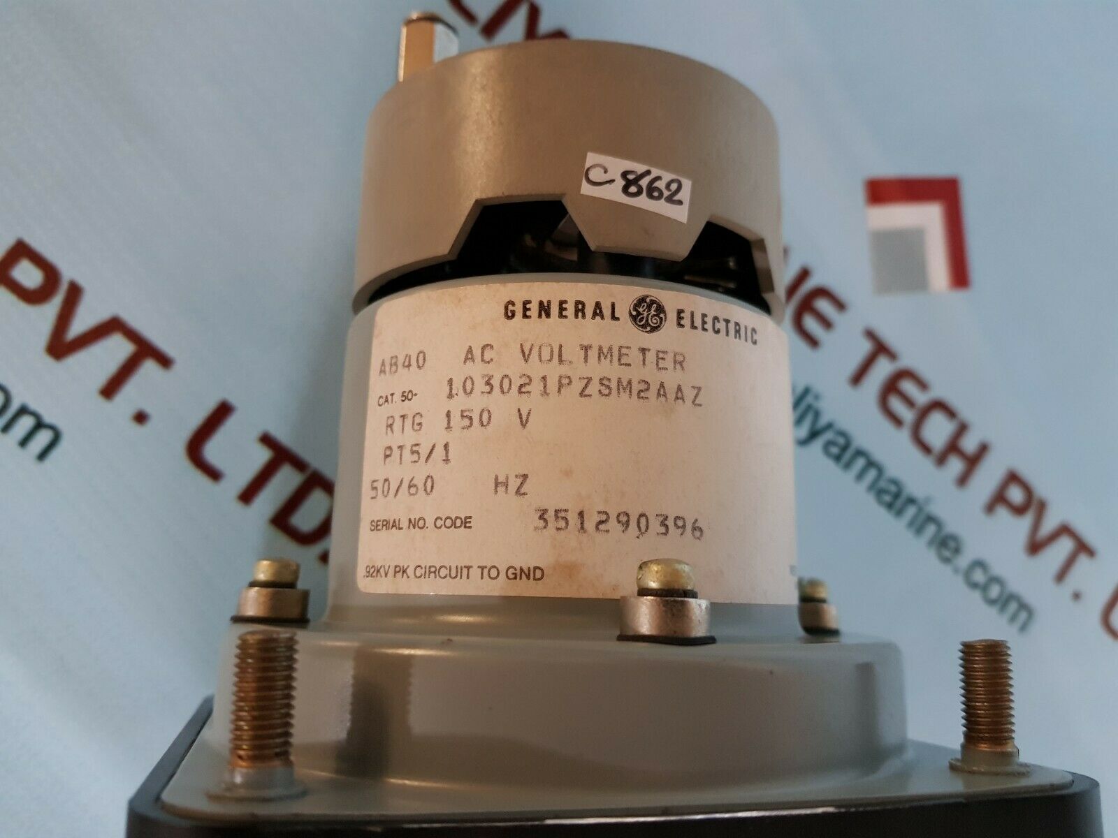 General electric ab40 ac voltmeter 50-103021pzsm2aaz 0 to 750 volts