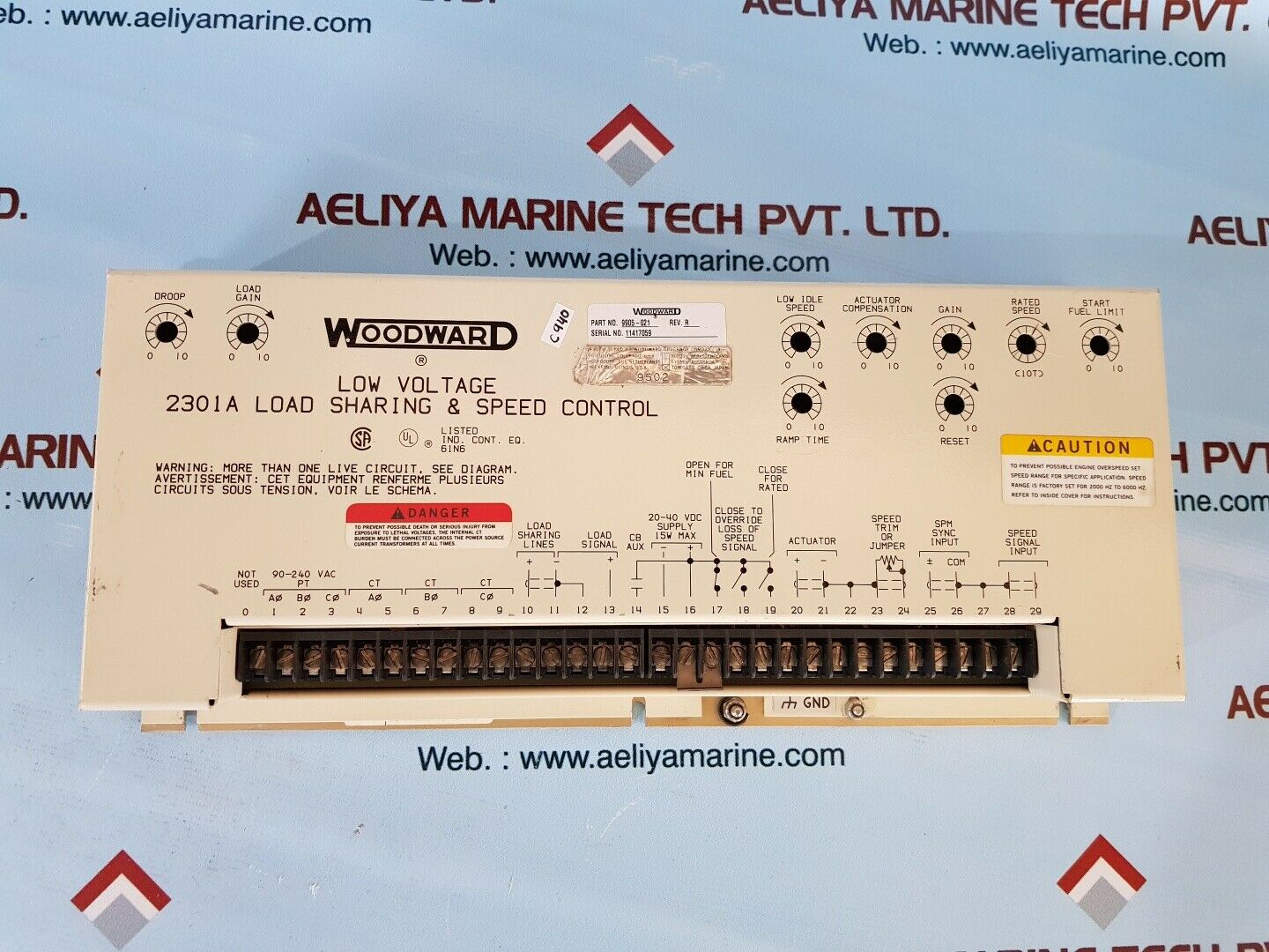 Woodward 9905-021 low voltage 2301a load sharing & speed control rev.r