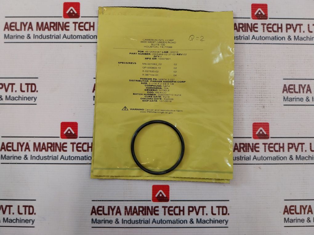 Cameron 2390581-02-99 3/4" & 1” Seal Ring Drg Valve Repair Kit 2185238-02