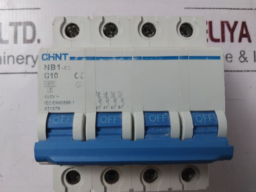 Chint Nb1-63 C10 4-pole Circuit Breaker