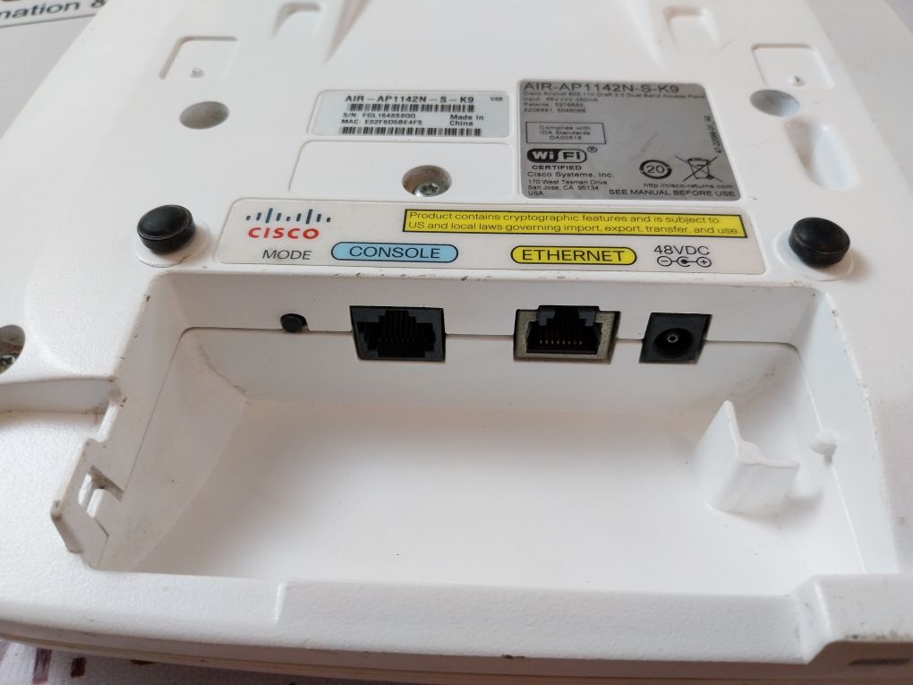Cisco Air-ap1142N-s-k9 Wireless Access Point 48V 350Ma
