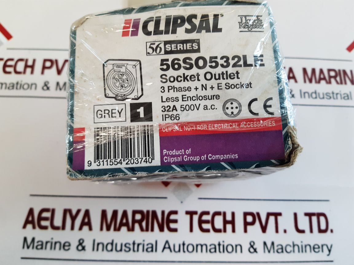 Clipsal 56So532Le Grey Socket Outlet 32Amp