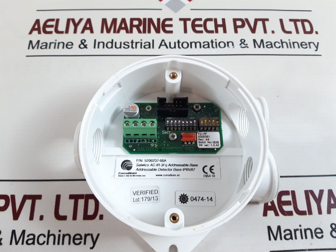 Consilium Salwico 5200237-00A Addressable Flame Detector Base Ac-ir-3Fq