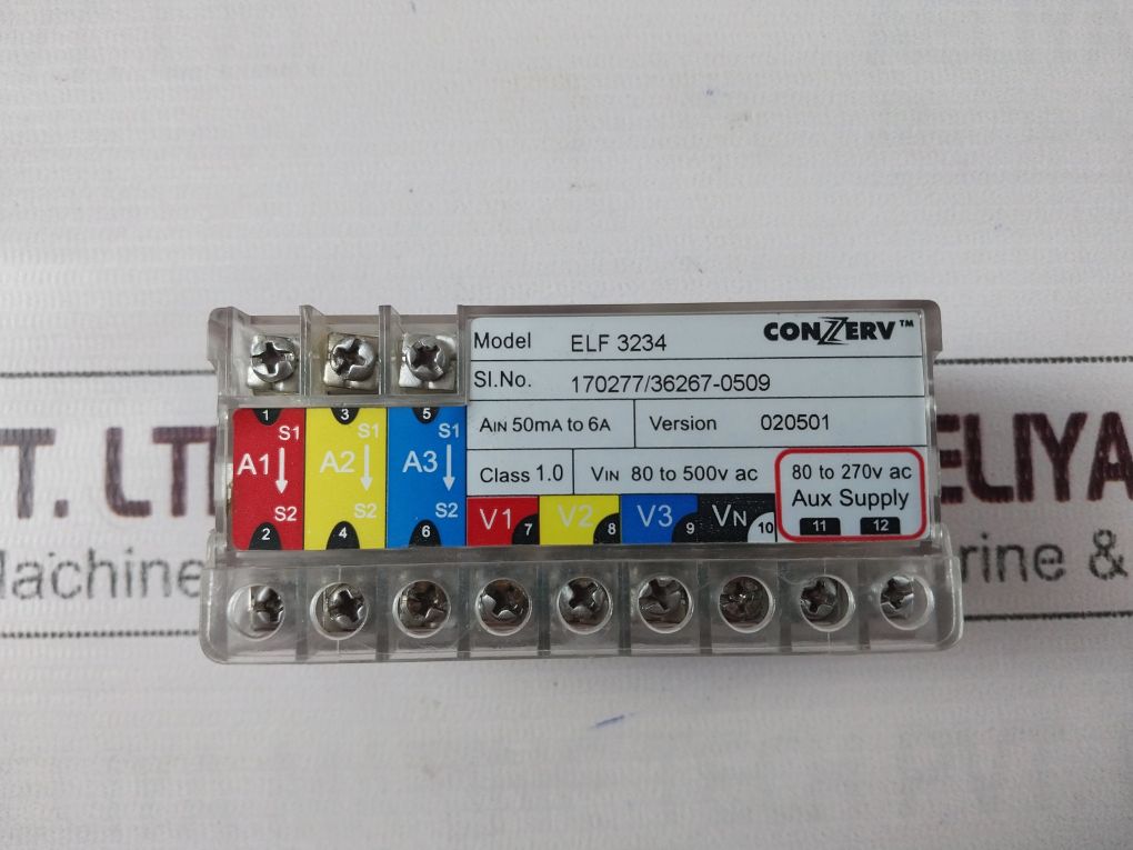 Conzerv Elf 3234 Energy Power Meter 80 To 270V Ac