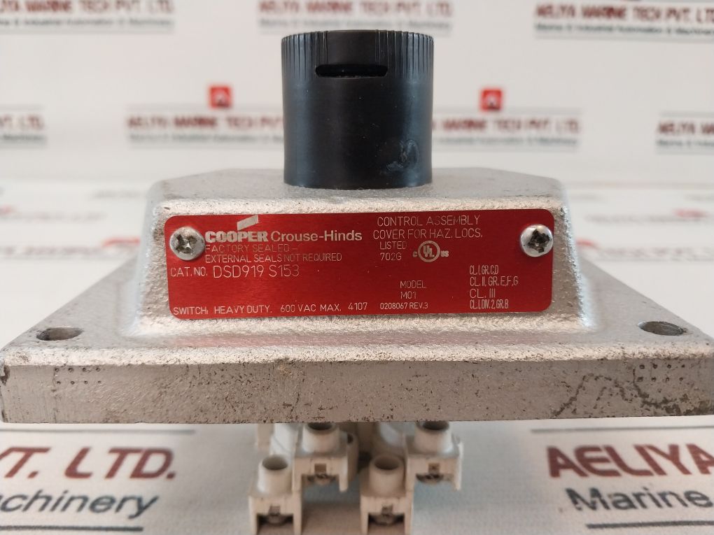 Cooper Crouse-hinds Dsd919 S153 Control Assembly Cover For Haz. Locs. Rev 3 M01