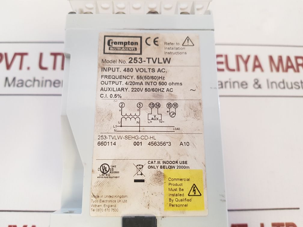 Crompton 253-tvlw Voltage Transducer