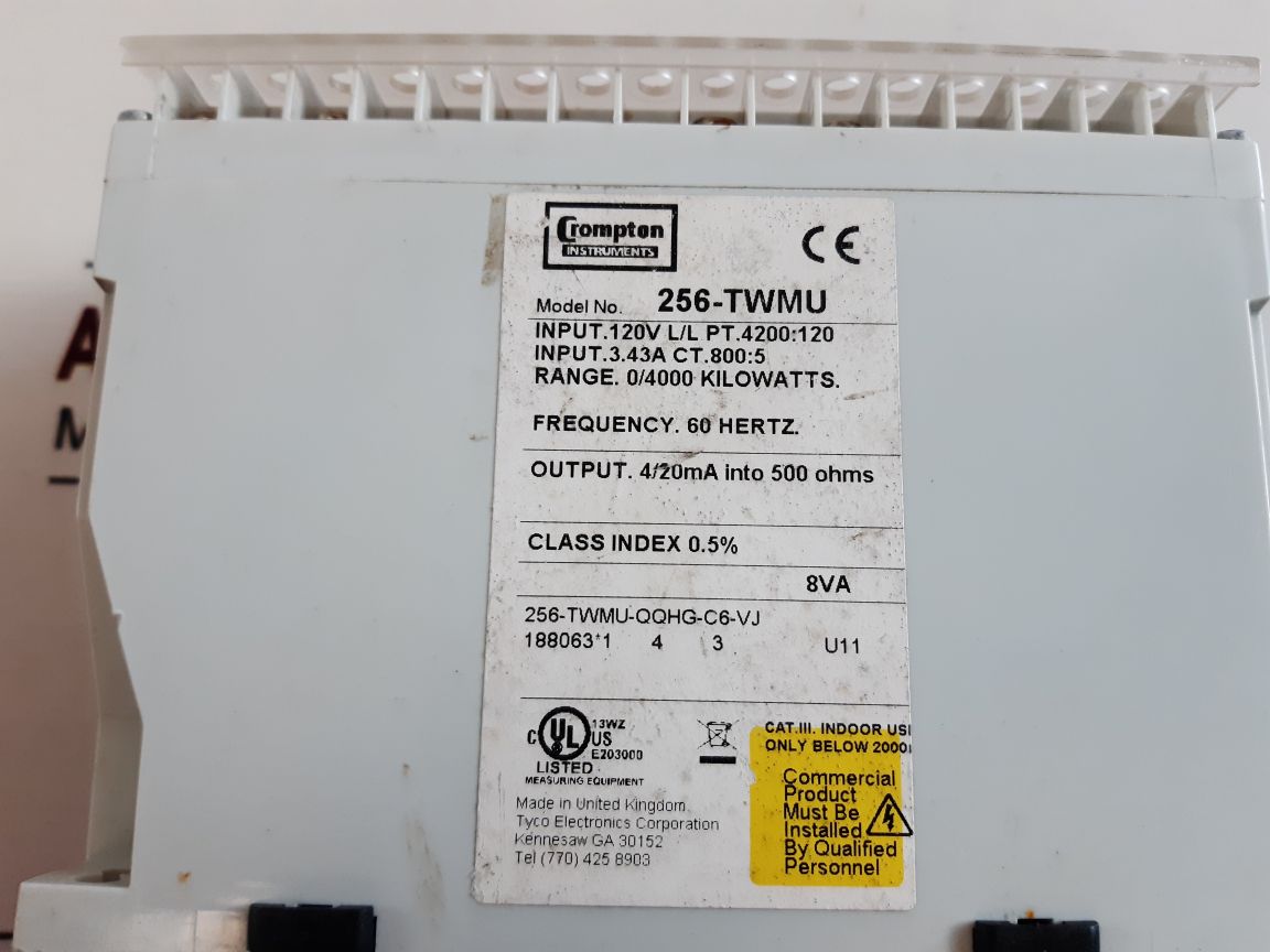 Crompton Instruments 256-twmu Transducer Module 0/4000 Kilowatts
