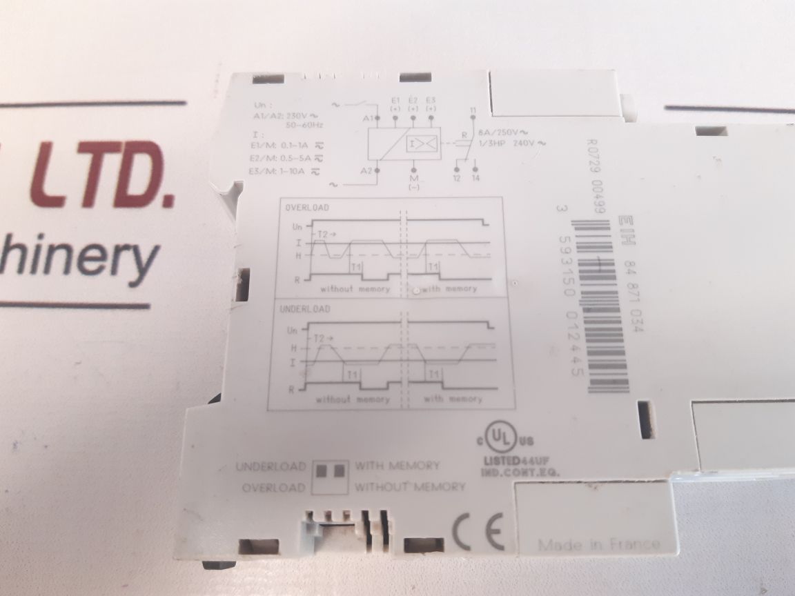 Crouzet Eih 84 871 034 Monitoring Relay