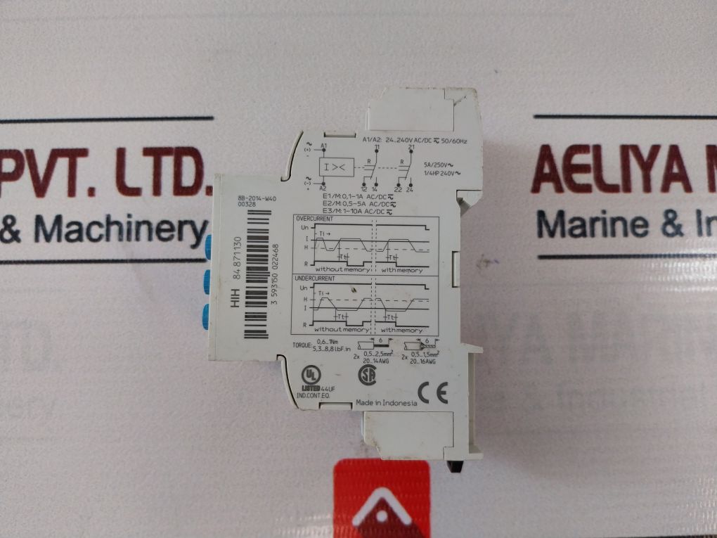 Crouzet Hih 84871130 Current Control Relay 1/4Hp 240V