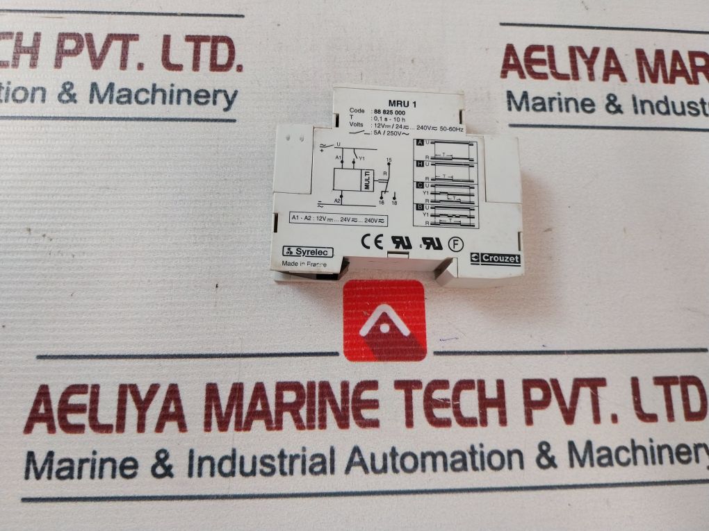 Crouzet Syrelec Mru1 Time Delay Relay 5A 250V Ac