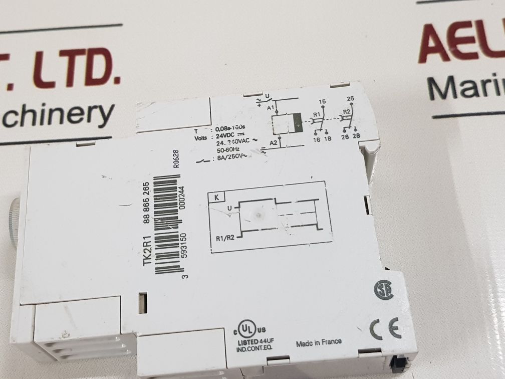 Crouzet Tk2R1 Analog Timer Control 88 865 265 0.08 Sec-160 Sec (Not Working)