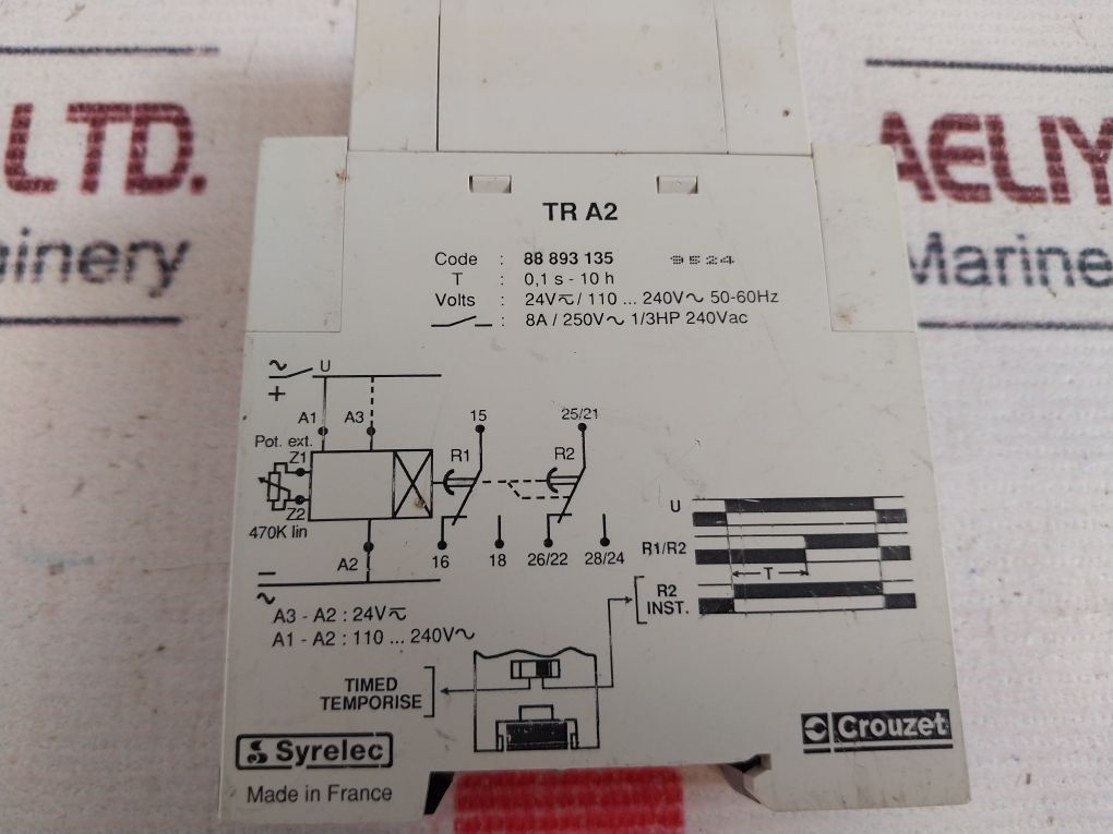 Crouzet Tr A2 88 893 135 Time Delay Relay