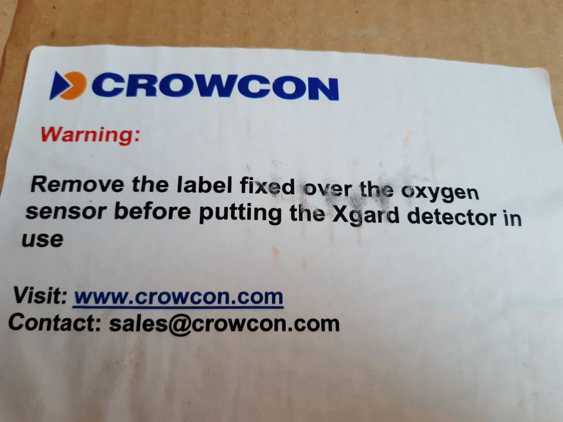Crowcon 0x14 1dy xgard gas detector