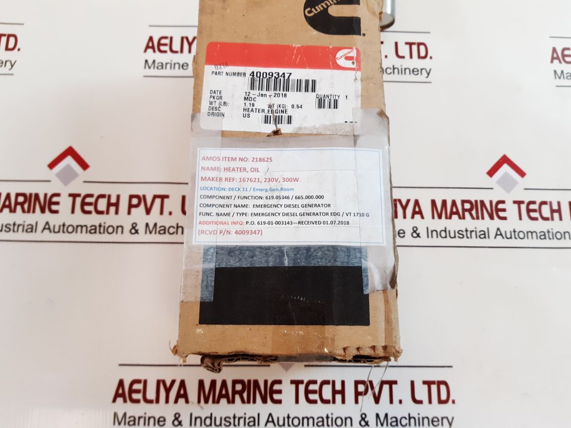 Cummins 4009347 Oil Heater Diesel Generator