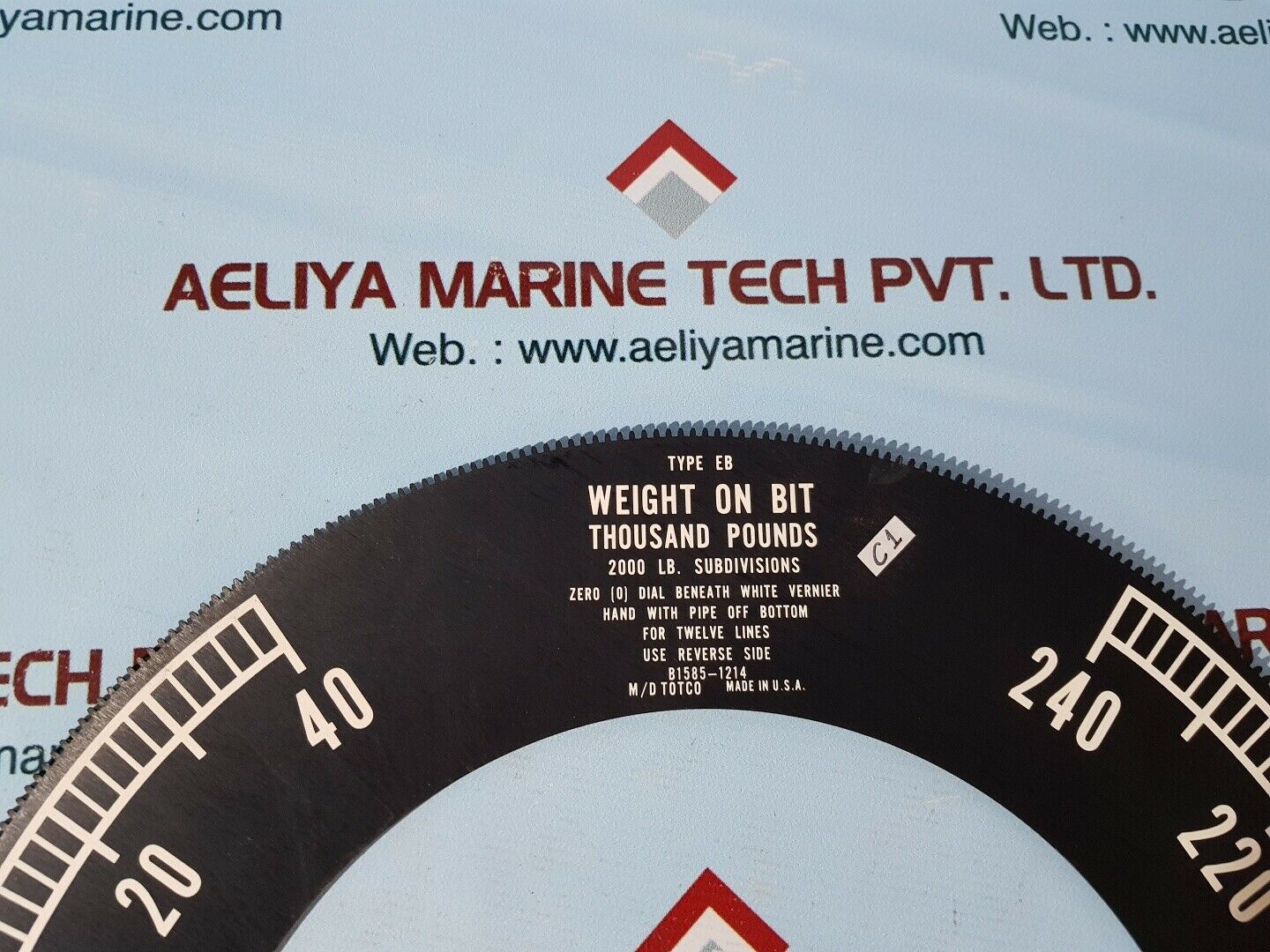 Nov md totco type eb weight indicator ind 16" eb eng pnl