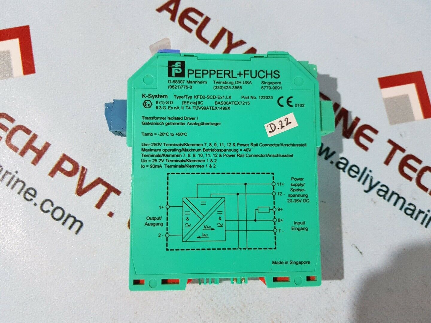 Pepperl+fuchs kfd2-scd-ex1.lk transformer isolated driver 122033