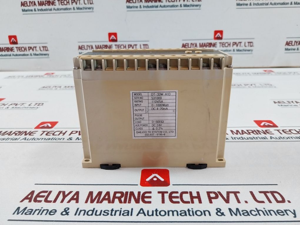 Daejoo Dt-33W-a1D Watt Transducer 0~1000 Watt Dc24V