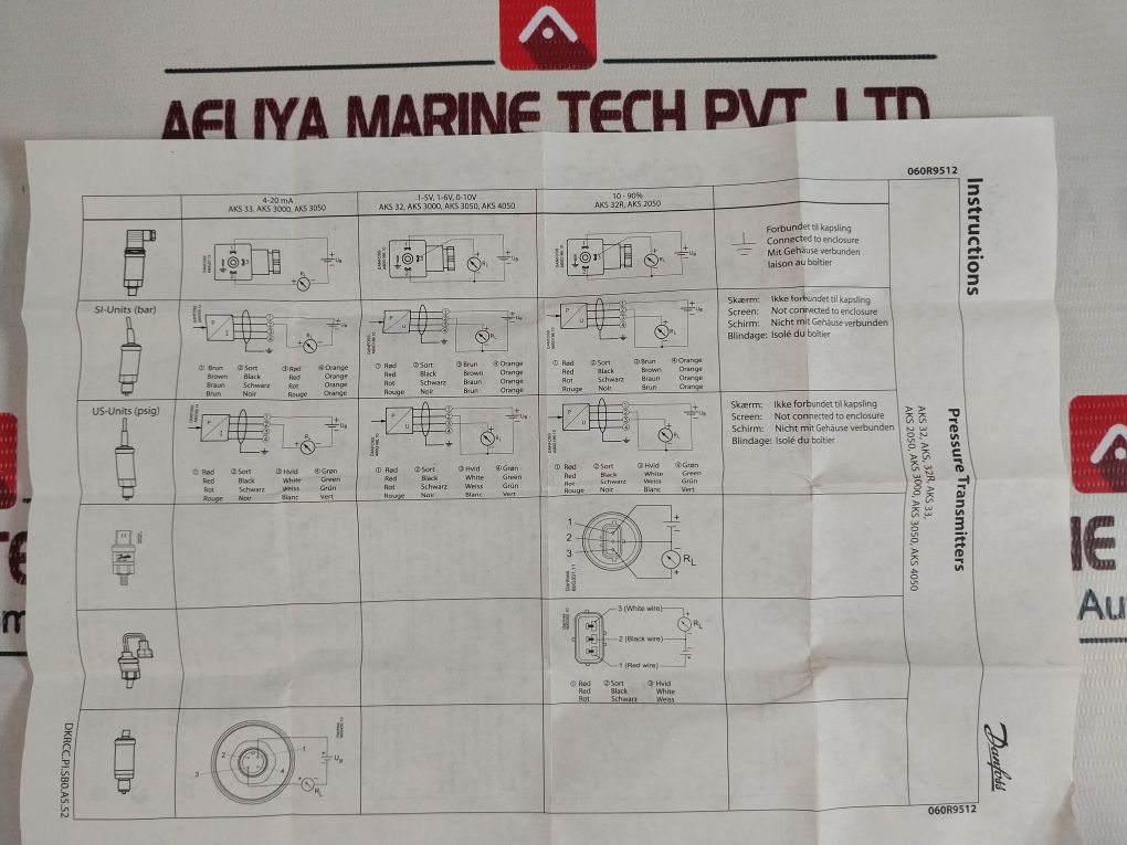 Danfoss Aks 32 Pressure Transmitter 060G2003