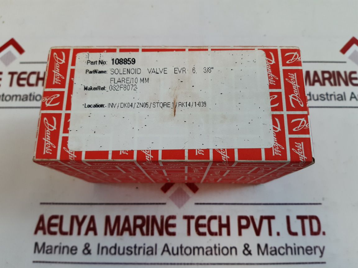 Danfoss Evr 6 032F8072 Solenoid Valve 108859