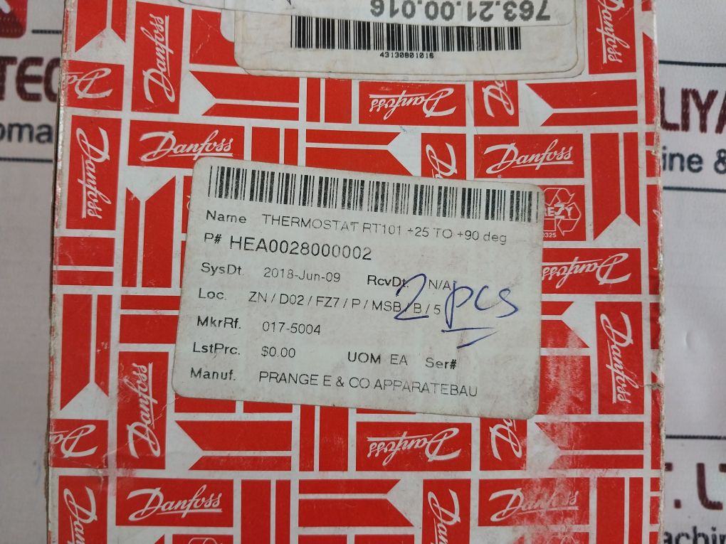 Danfoss RT 101 Thermostat 763.21.00.016