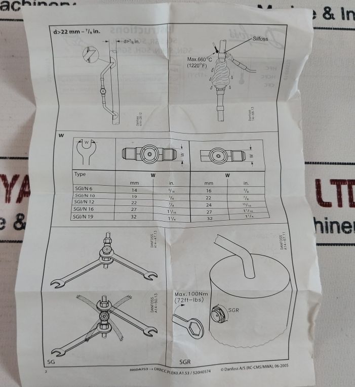 Danfoss Sgi 19S Sight Glass For Liquid Line