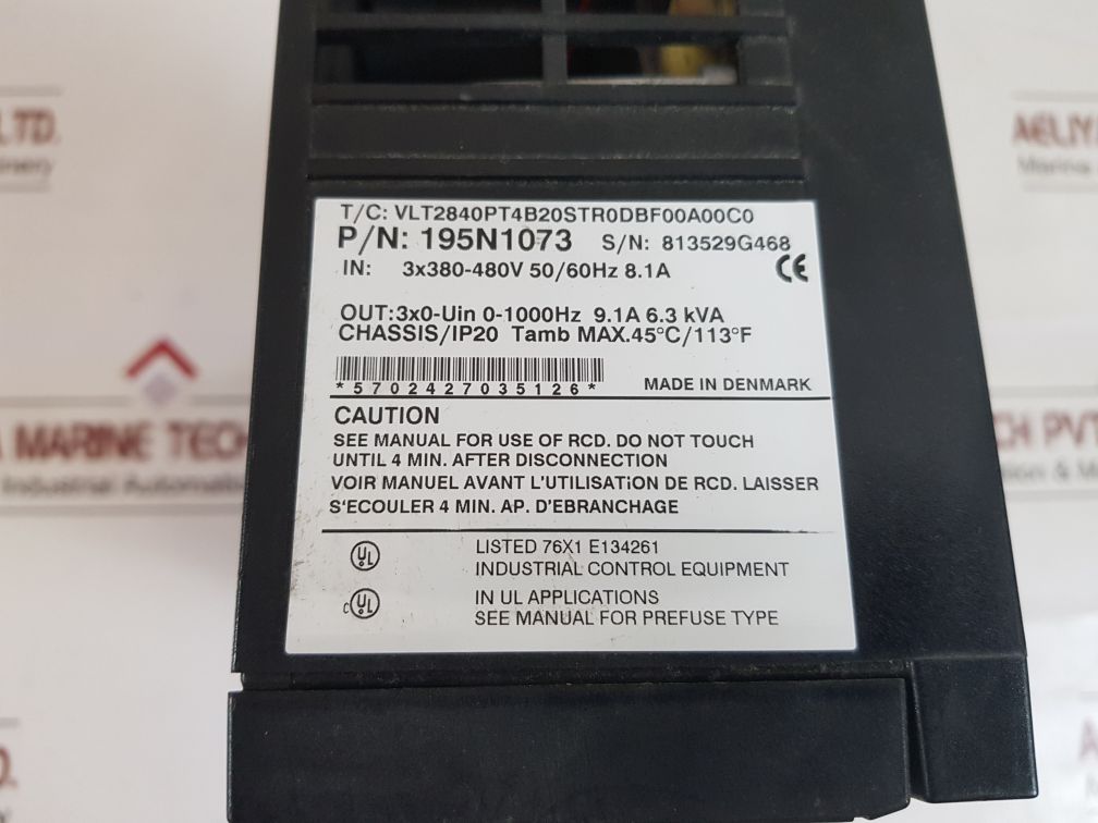 Danfoss Vlt 2800 Variable Speed Inverter Drive 195N1073