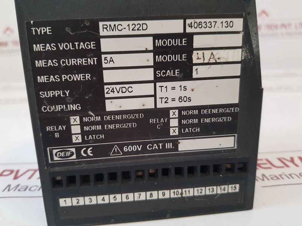 Deif Rmc-122D Short Circuit Relay 406337.130