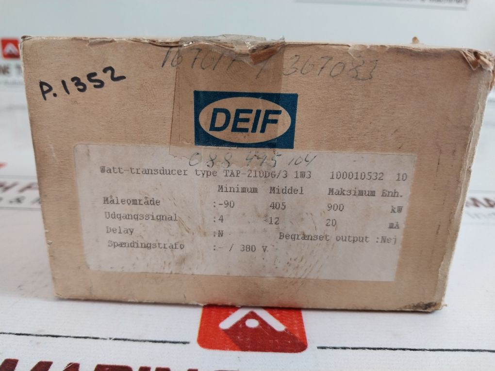 Deif Tap-210Dg/1 Inwatt Transducer 57975.10