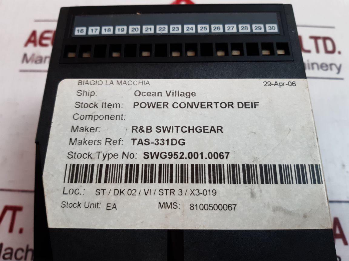 Deif Tas-331Dg Power Transducer 600V