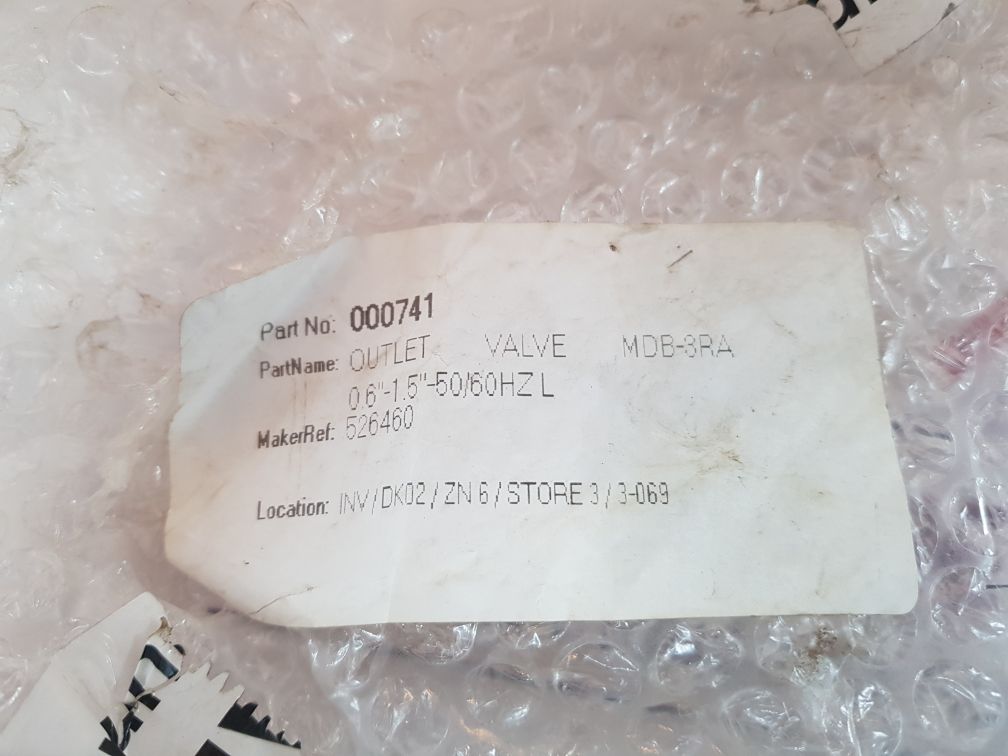 Depend-o-drain 33138622 Outlet Valve Mdb-o-3Ra Sc