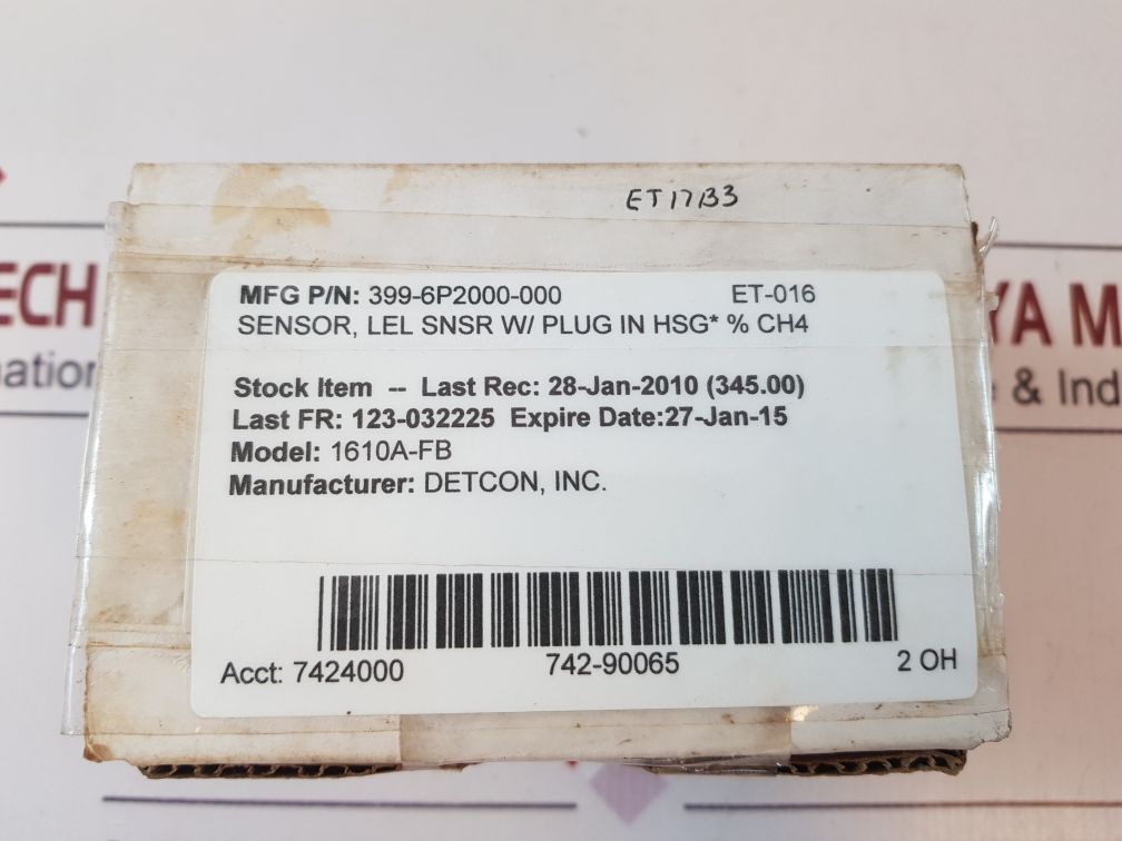 Detcon 612-820000-000 Lel Housing Sensor