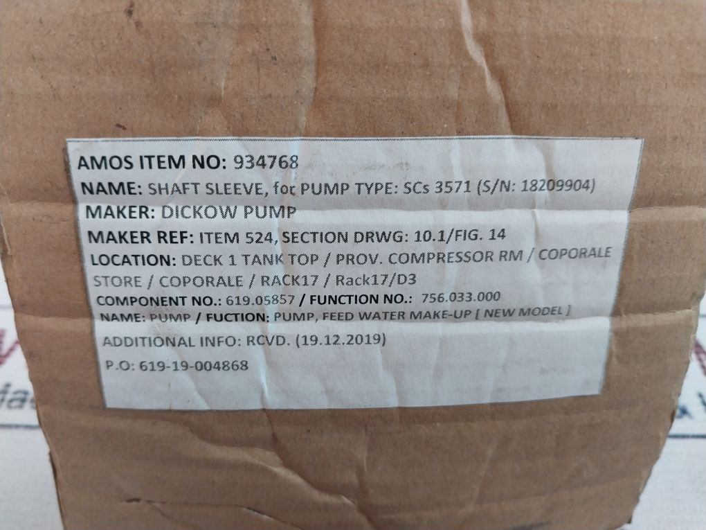 Dickow Pumpen 00367111 Pump Shaft Sleeve