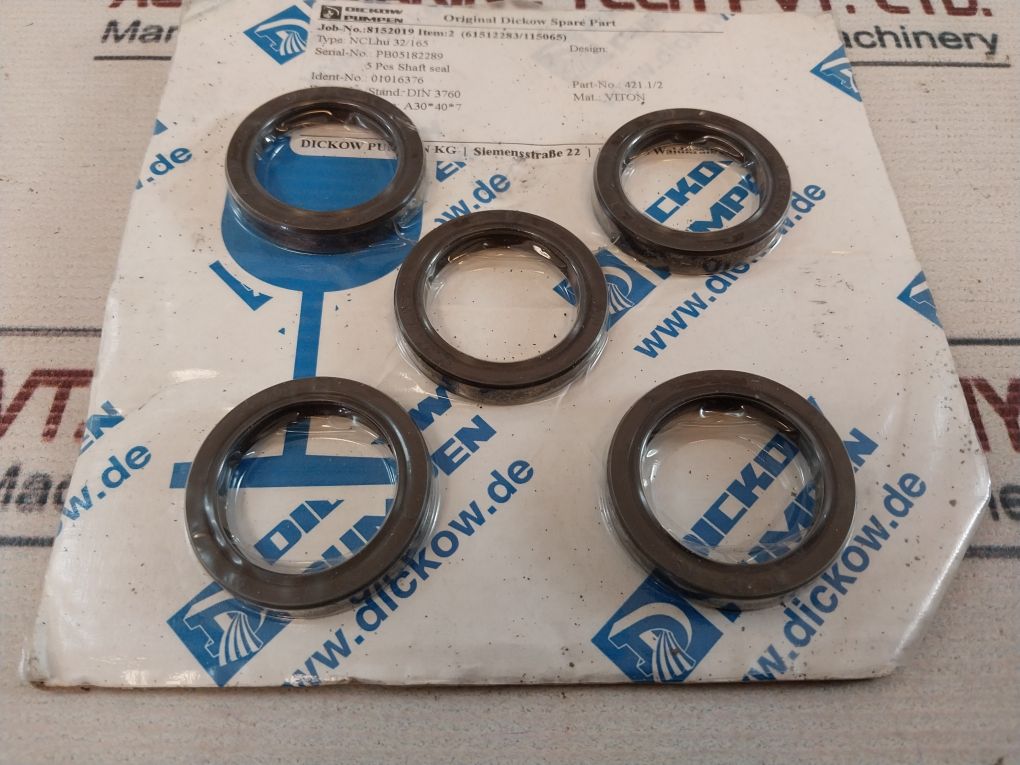 Dickow Pumpen Din 3760 Shaft Seal