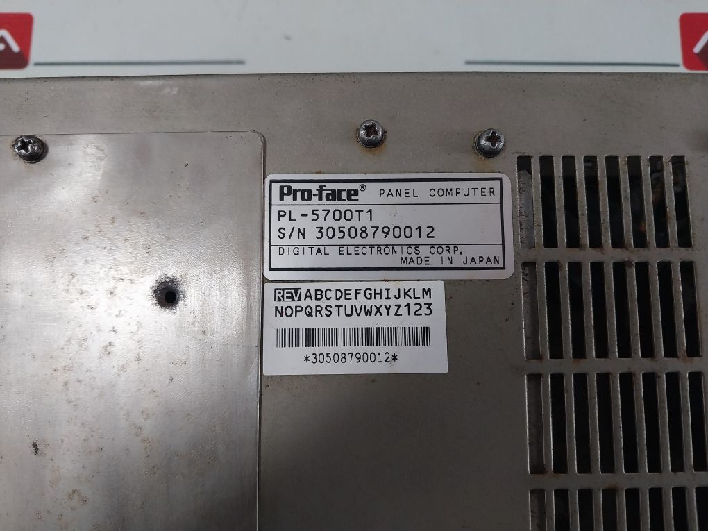 Digital Electronics Pro-Face PL-5700T1 Panel Computer (Display Properly Not Working)