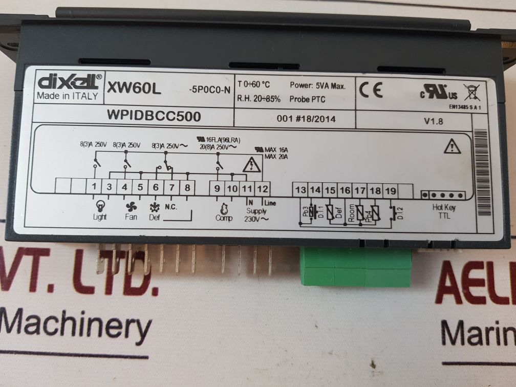 Dixell xw60l-5p0c0-n temperature controller