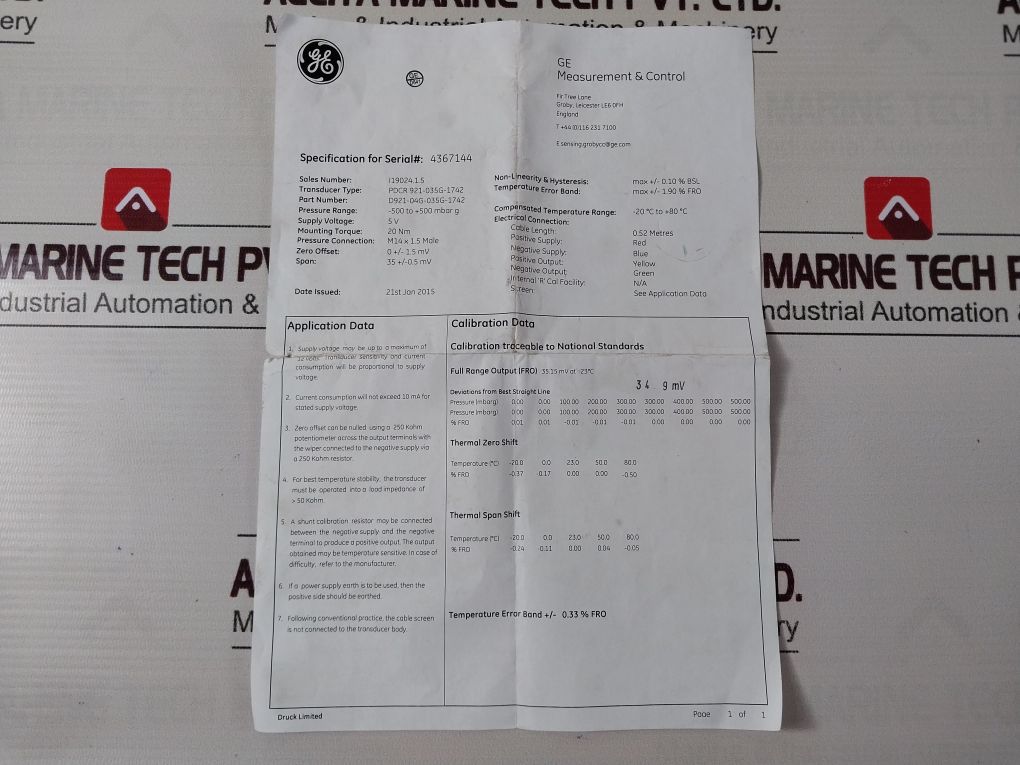 Druck Pdcr 921-1742 Pressure Sensor Pdcr 921-035G-1742