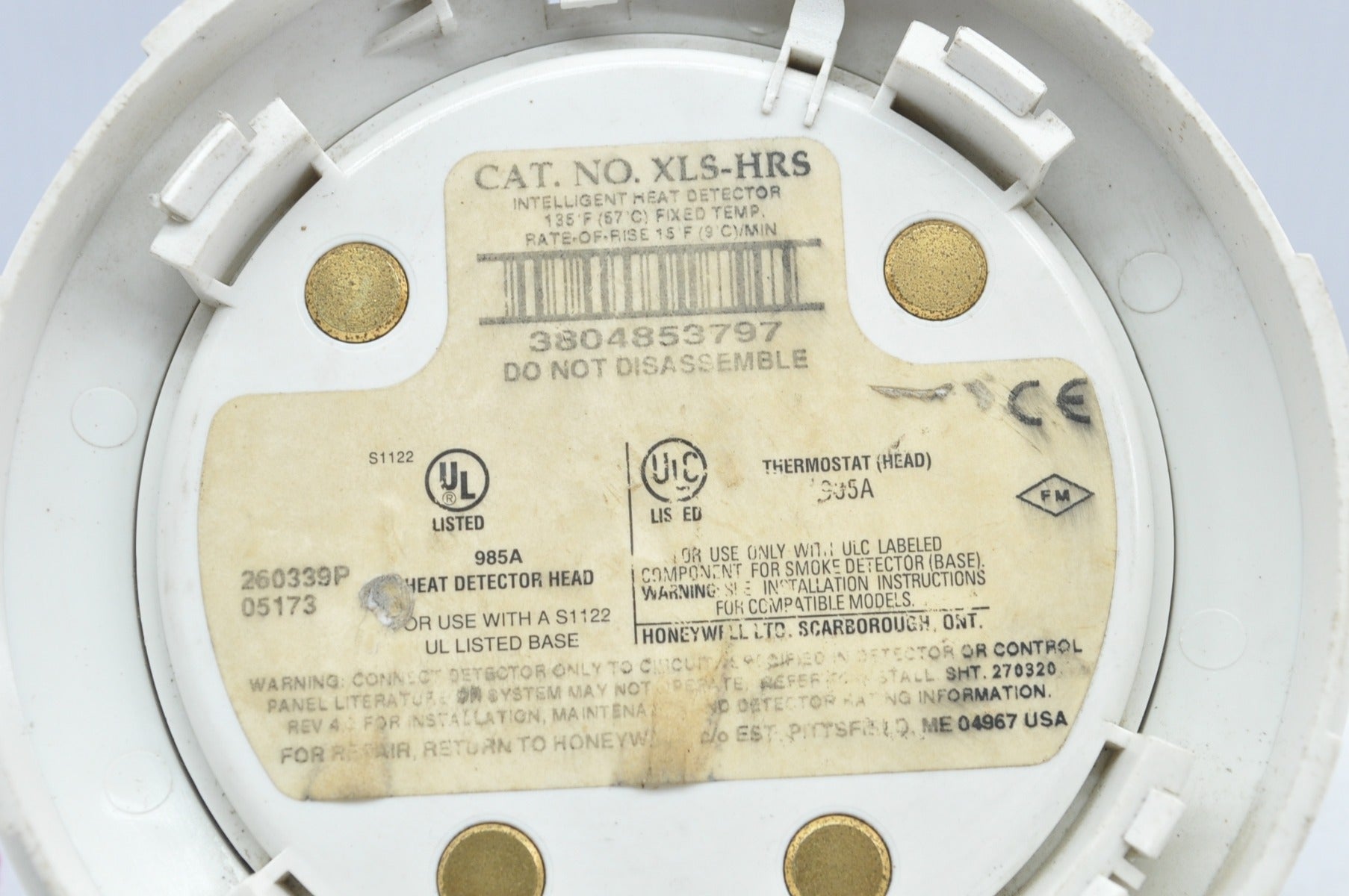 Honeywell Xls-hrs Intelligent Heat Detector