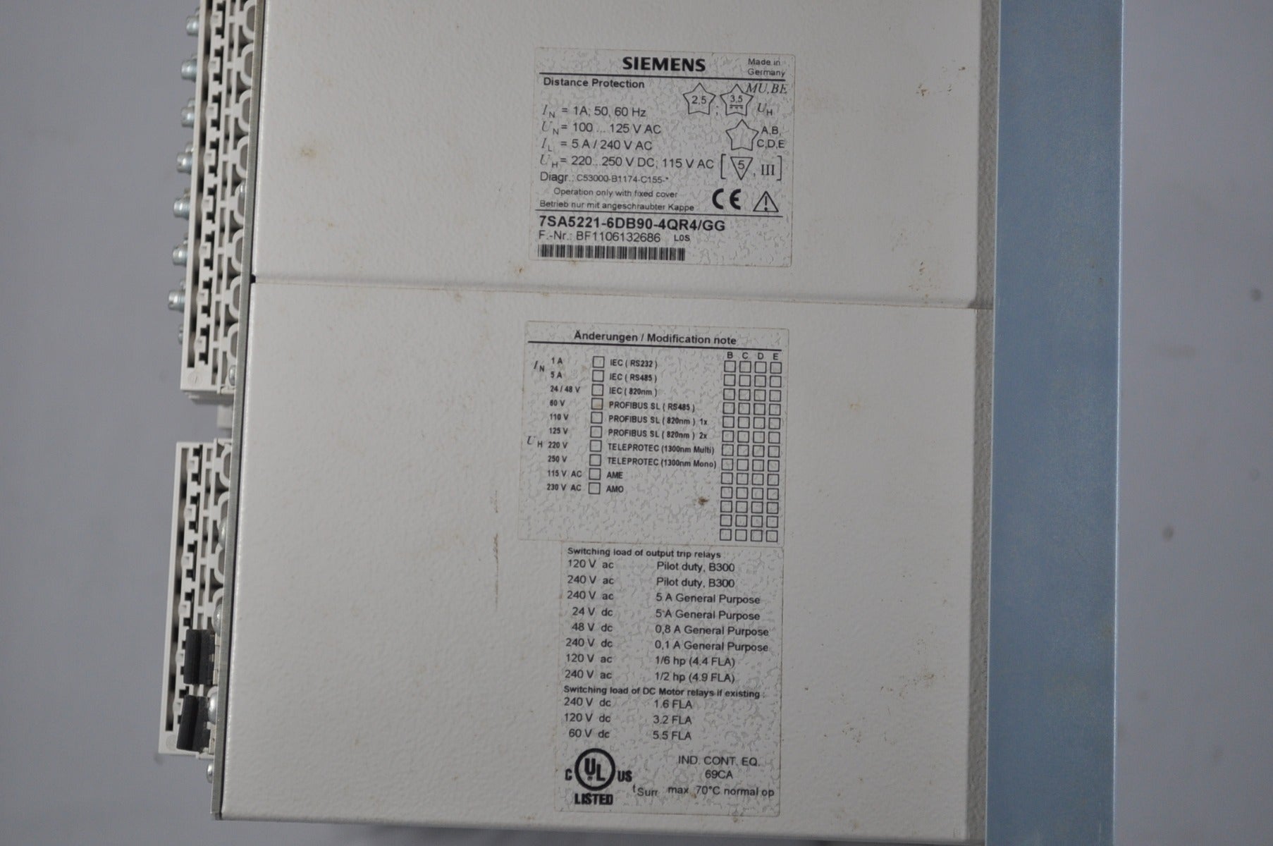 Siemens siprotec 7sa52 multi end distance protection relay
