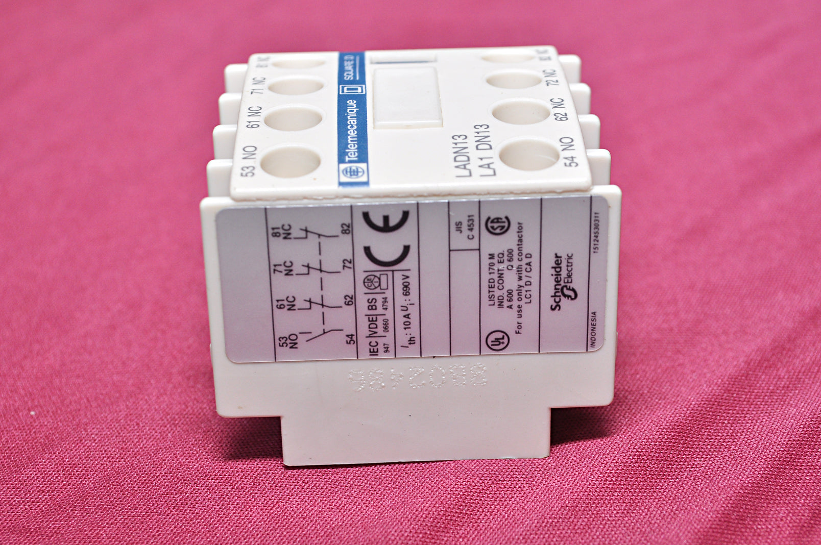 Telemecanique square-d ladn13 auxiliary contact block