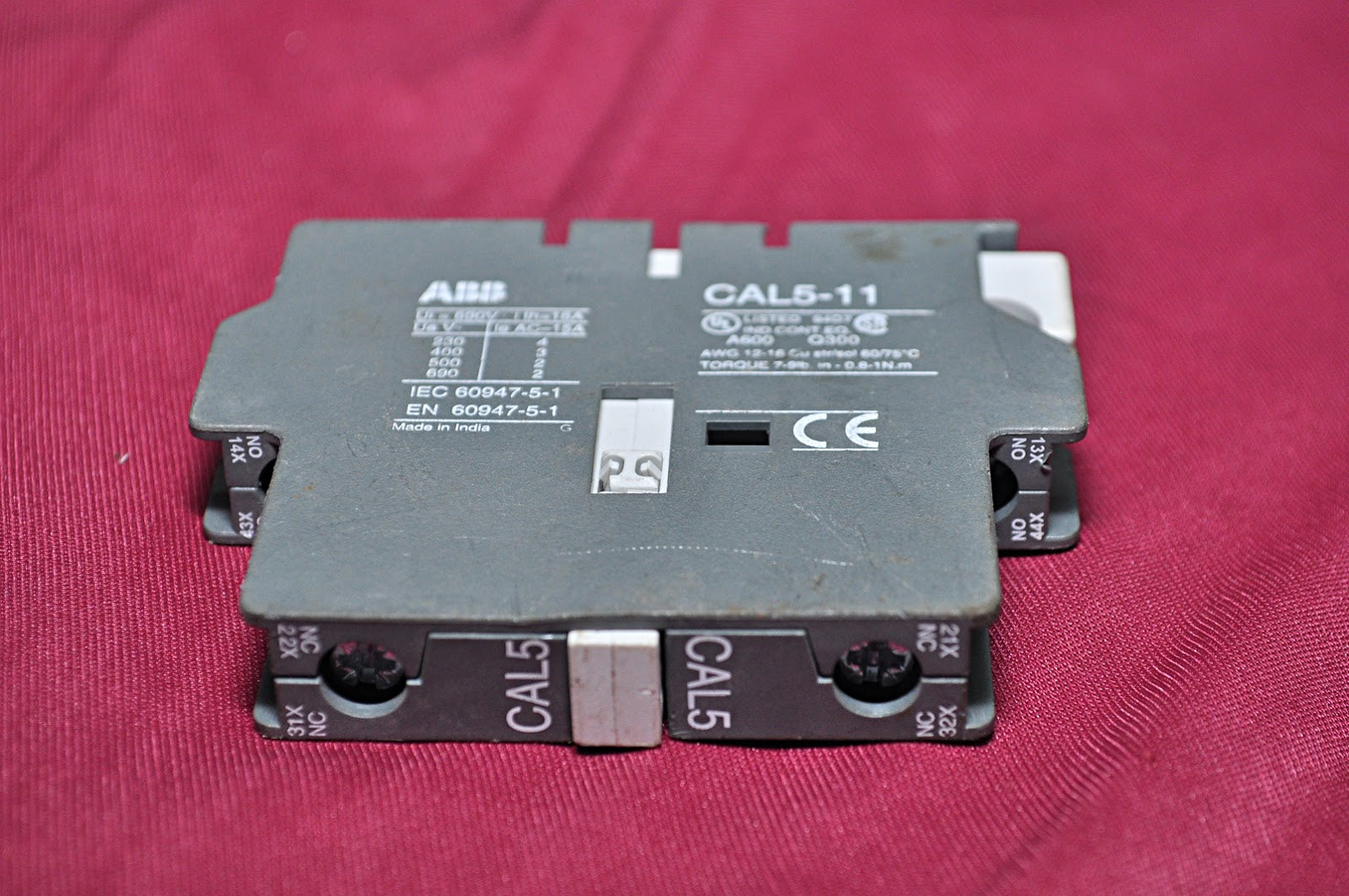 ABB CAL 5-11 AUXILIARY CONTACT BLOCK