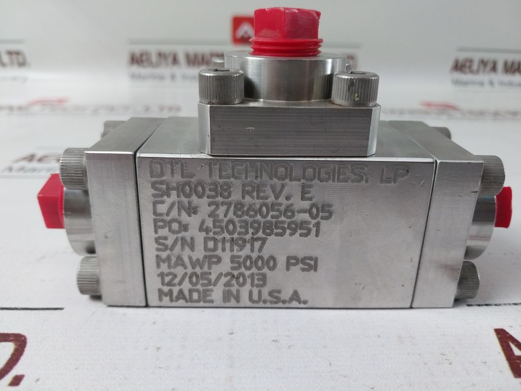 Dtl Technologies Sh0038 Rev. E Valve 2786056-05