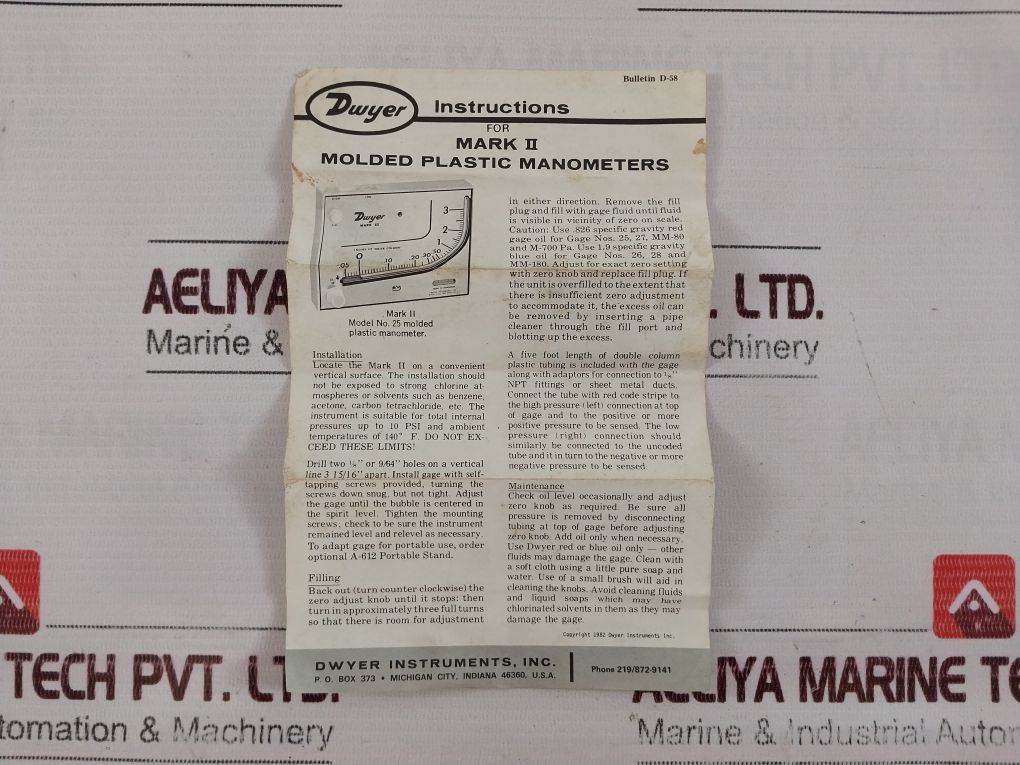 Dwyer Model 25