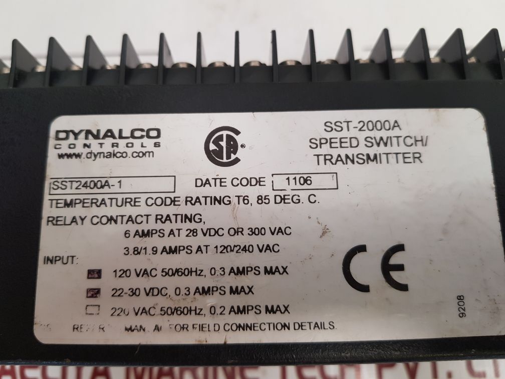 Dynalco Controls Sst2400A-1 Speed Switch/Transmitter Sst-2000A/Sst2400A